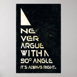Niemals Argue - Math Poster
