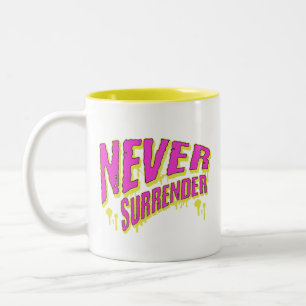 Niemals Aufgeben Graffiti-Motivations-Typografie Zweifarbige Tasse