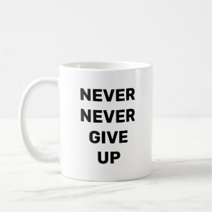 Niemals aufgeben kaffeetasse