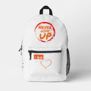 Niemals Aufgeben Motivations-Rucksack Bedruckter Rucksack