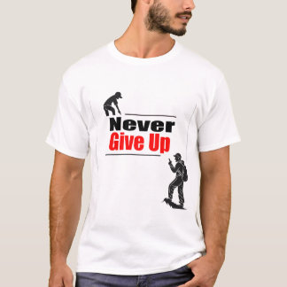 Niemals aufgeben Motivationskonzept-Illustration  T-Shirt