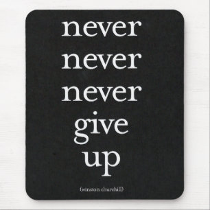Niemals aufgeben mousepad