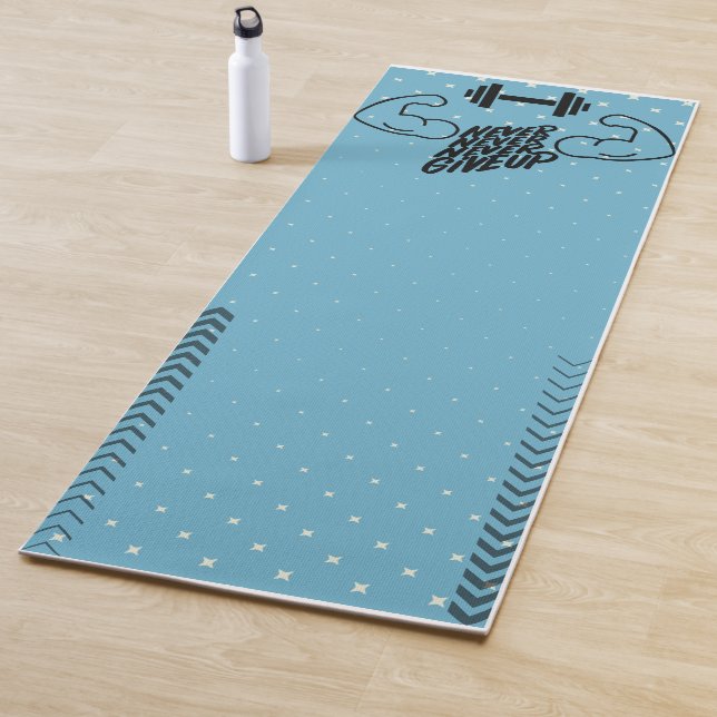 Niemals Aufgeben Workout und Training Yogamatte (Beispiel)