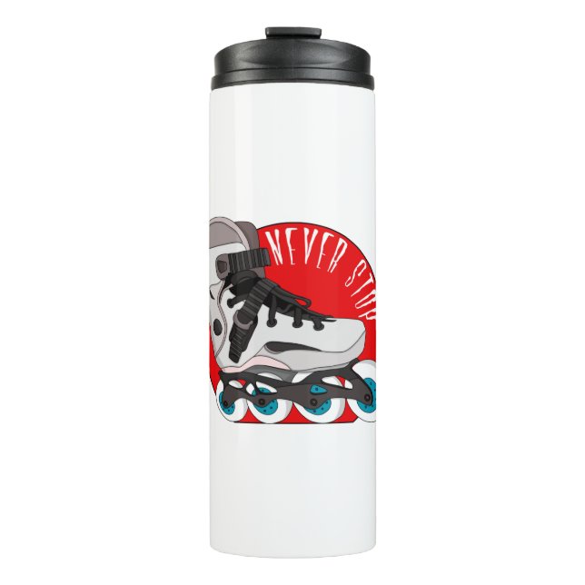 Niemals aufhören thermosbecher (Vorderseite)