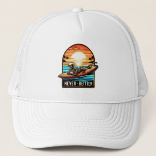 Niemals besser - Skelettsurfing Sunset Wave Truckerkappe