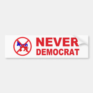 Niemals Demokrat Autoaufkleber