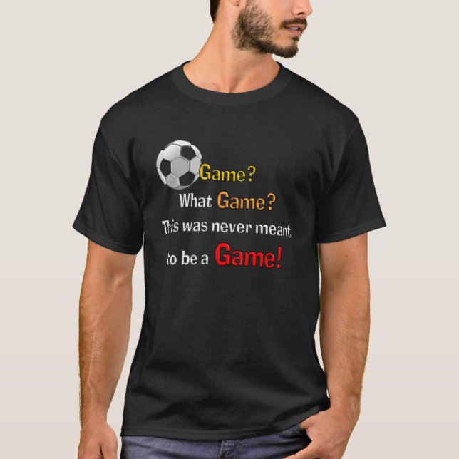Niemals ein Spielsoccer dunkel T-Shirt (Vorderseite)