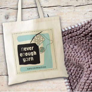 Niemals genug Garn Strickliebhaber Gruppe Tragetasche