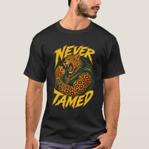 Niemals Gezähmtes Leopard-Grafik-T-Shirt T-Shirt