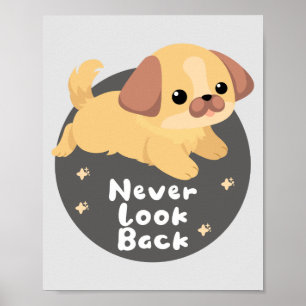 Niemals Kawaii lustigen Hundespringer absperren Poster