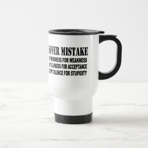 NIEMALS MISTAKE REISEBECHER