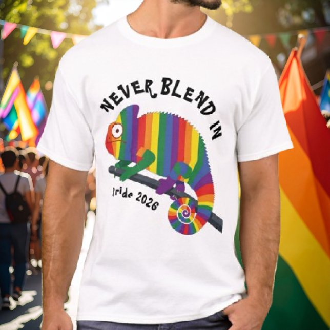 Niemals mit der Menge verschmelzen Regenbogen Cham T-Shirt (Von Creator hochgeladen)