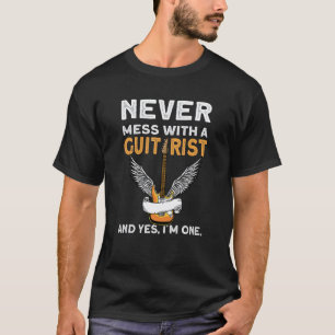 Niemals mit einem Gitarristen herummachen Elektro T-Shirt