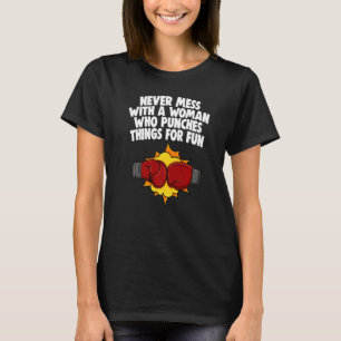 Niemals mit Frauen, die sich für Spaß Männer Boxen T-Shirt