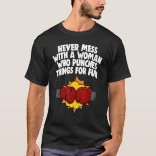 Niemals mit Frauen, die sich für Spaß Männer Boxen T-Shirt
