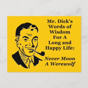 Niemals Moon A Werewolf Postkarte