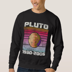 Niemals Pluto vergessen 1930  2006 Retro  Weltraum Sweatshirt
