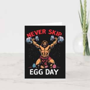 Niemals Skip Egg Day T-Shirt Funny Jesus Ostern Gy Karte
