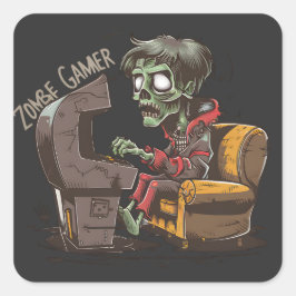 Niemals tot, Game On: Zombie Gamer Quadratischer Aufkleber