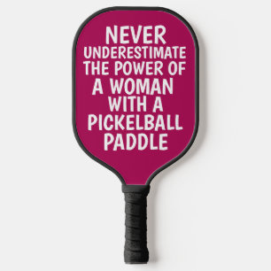 NIEMALS UNTERSCHÄTZEN FRAU PINK PICKLEBALL PADDLE