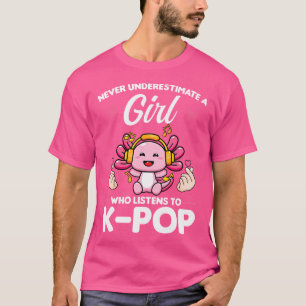 Niemals unterschätzen Mädchen hört K-Pop K-Pop Mer T-Shirt