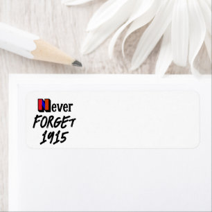 Niemals vergessen 1915 Absenderetikett