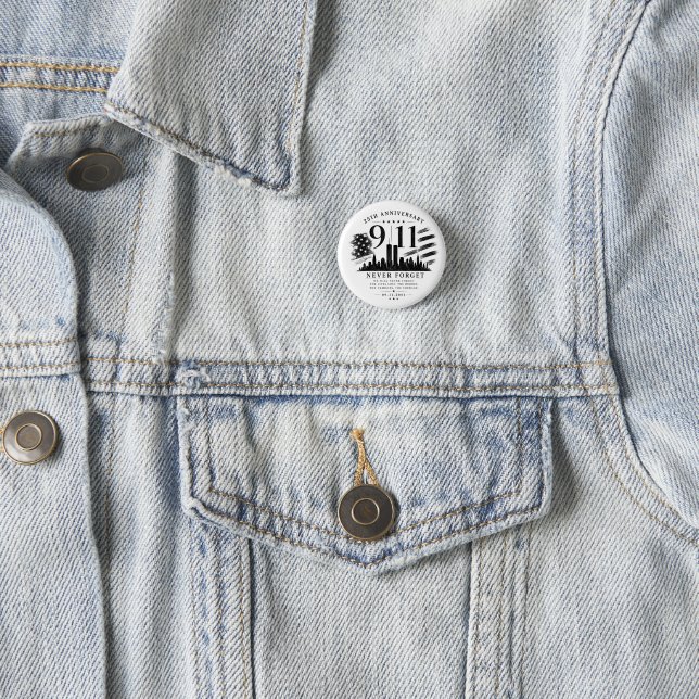 Niemals vergessen/ 25. Jubiläum Tote Bag Button (Beispiel)