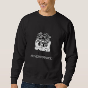 Niemals vergessen 70er 80er 90er Grafikdesign Sweatshirt
