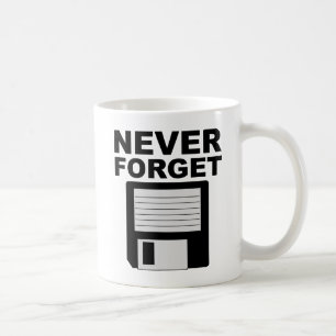 Niemals vergessen Diskette Lustiger Becher Tasse