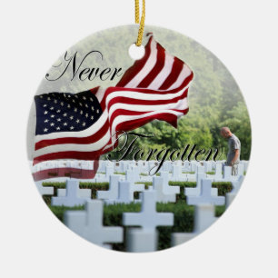 Niemals Vergessen - Memorial Day Keramik Ornament