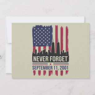 Niemals vergessen September 11 2001 Gedenktag USA Einladung