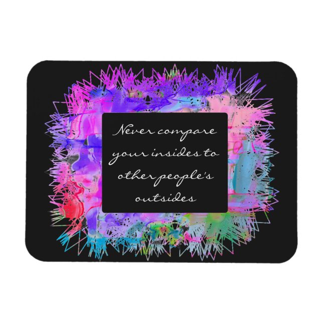 Niemals vergleichen magnet (Horizontal)