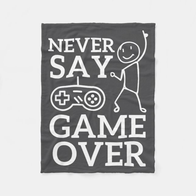Niemals vorbei Game Stickman Gamer Say Fleecedecke (Vorderseite)