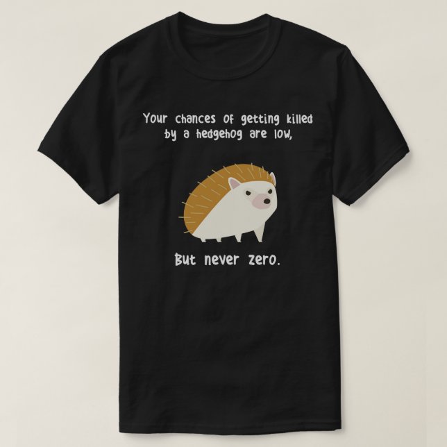 Niemals Zero Hedgehog T-Shirt (Design vorne)