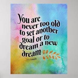 Niemals zu alt zum Träumen Poster