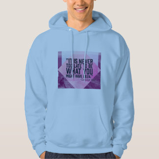 "Niemals zu spät" Inspirationsmänner Hoodie