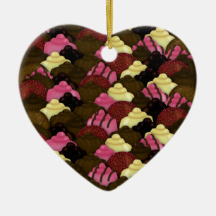 Niemals zu viel Schokolade - Valentinstag Süßigkei Keramik Ornament