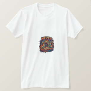 Niemals Zurückweichen.T-Shirt-Design T-Shirt