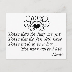 Niemals Zweifel Ophelia Postkarte