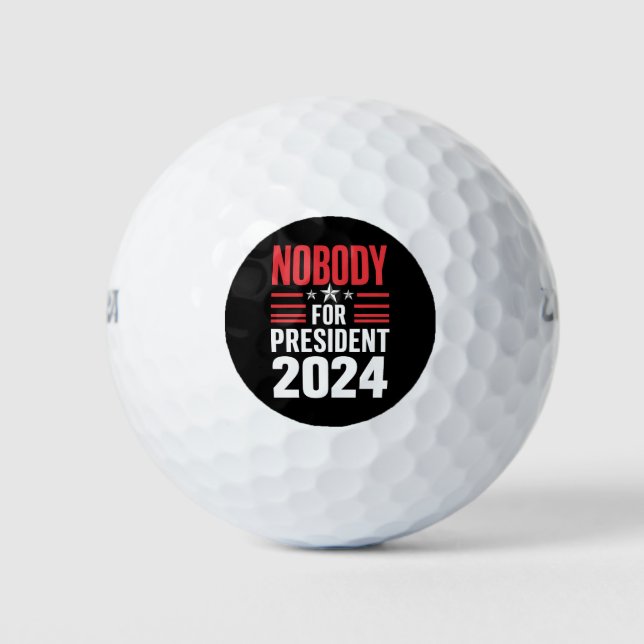 Niemand für den Präsidenten 2024 Politische Wahlen Golfball (Vorderseite)
