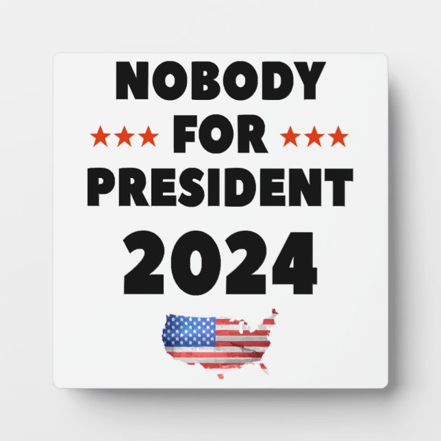 Niemand für Präsident 2024 Fotoplatte (Vorderseite)