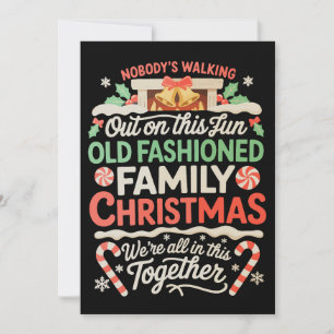 Niemand geht auf diesem lustigen alten Weihnachtsf Feiertagskarte