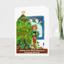 Niemand interessiert sich für Bedhead Feiertagskarte