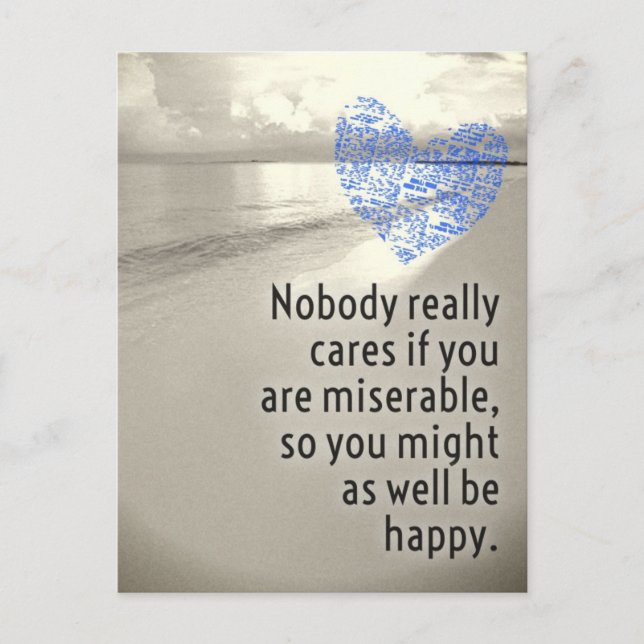 Niemand interessiert sich wirklich, wenn Sie eine  Postkarte (Vorderseite)