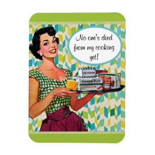 Niemand ist gestorben, aber Retro Lady Green Kitch Magnet