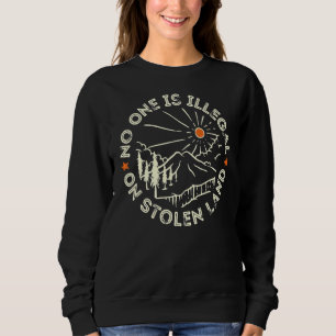 Niemand ist illegal an der Spitze der gestohlenen Sweatshirt