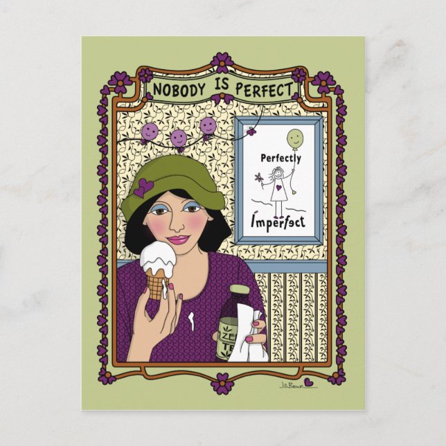 Niemand ist Perfect_A_ Postkarte (Vorderseite)