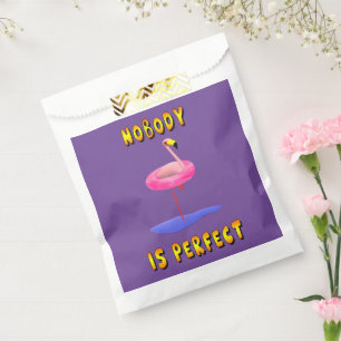 Niemand Ist Perfekt Flamingo-Geschenktüte Geschenktütchen