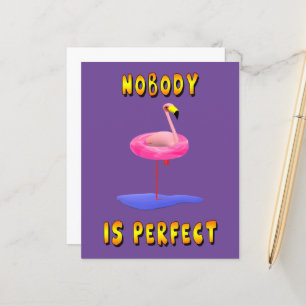 Niemand ist perfekt - Flamingo mit Schwimmring