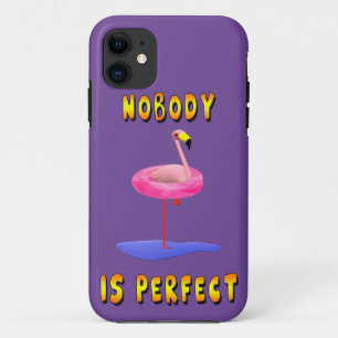 Niemand ist perfekt Lustiger Flamingo Handyhülle Case-Mate iPhone Hülle